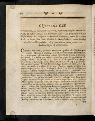 616-627, Observatio CXX - CXXII