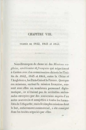 Chapitre VIII. Traités de 1842, 1845 et 1844.