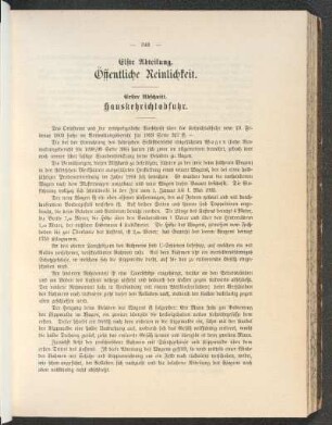 Elfte Abteilung. Öffentliche Reinlichkeit.