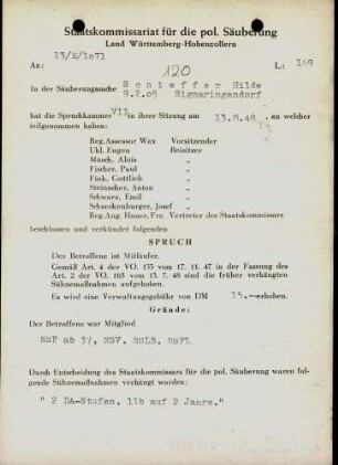 Schieffer, Hilde