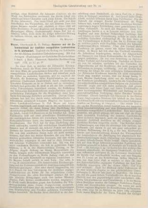 309-311 [Rezension] Meyer, Philipp, Hannover und der Zusammenschschluß der deutschen evangelischen Landeskirchen im 19. Jahrhundert