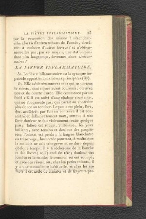 La fievre inflammatoire.