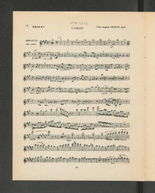 Trio No. 1. Violon.