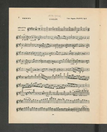 Trio No. 1. Violon.