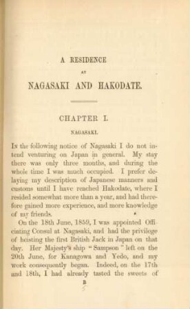 Chapter I. Nagasaki