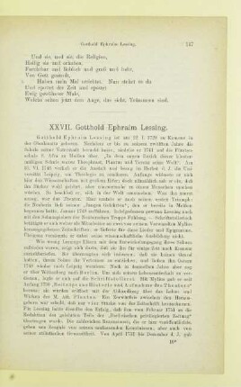 XXVII. Gotthold Ephraim Lessing