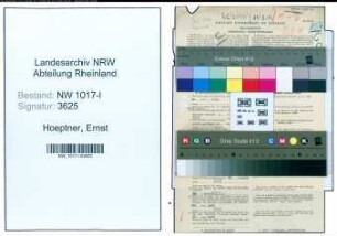 Entnazifizierung Ernst Hoeptner , geb. 24.04.1890 (Lehrer)