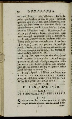 Cap. I. De Singulari Et Universali