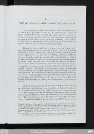 XIII Shia Movements And Propaganda In Asia Minor