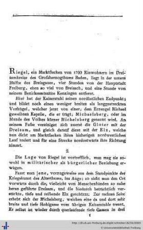 Römische Niederlassungen in Riegel im Breisgau