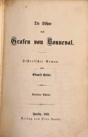 Die Söhne des Grafen von Bonneval : historischer Roman, 3