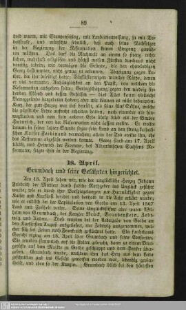 18. April. Grumbach und seine Gefährten hingerichtet