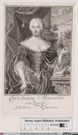 Bildnis Christiana Mariana von Ziegler, geb. Romanus