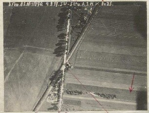 Bahnübergang 500 m nördlich Schleißheim (mit Einzeichnungen) (1000 m)