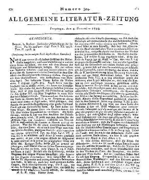 Pauw, C. de: Recherches philosophiques sur les Grecs etc. (Fortsetzung der im vorigen Stück abgebrochenen Recension.)