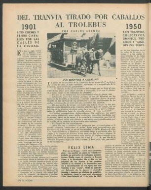 Del tranvía tirado por caballos al trolebus