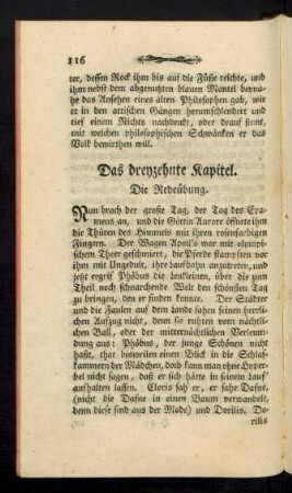 Das dreyzehnte Kapitel. Die Redeübung.