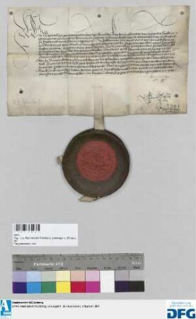 Kaiser Maximilian I. stellt der Stadt Nürnberg Quittung aus über 200 fl. Stadtsteuer.