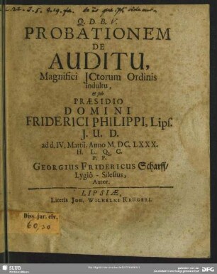 Probationem De Auditu