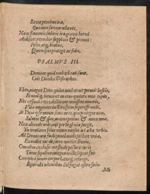 Psalmus III. Domine quid multiplicati sunt.