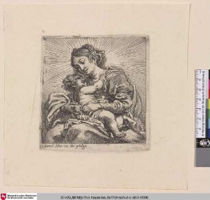 [Maria mit dem Kind auf dem Schoß; Virgin and Child, turned left]