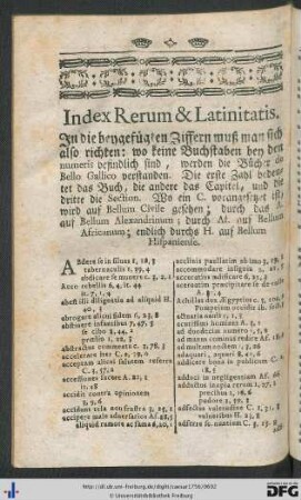 Index Rerum et Latinitatis.