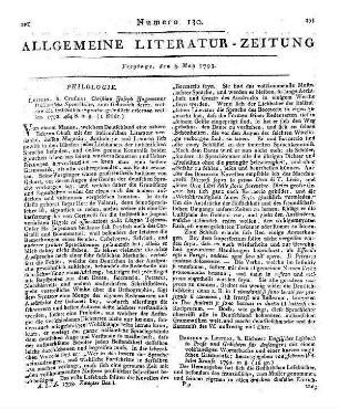 Jagemann, Christian Josef: Italiänische Sprachlehre : zum Gebrauche derer, welche die italiänische Sprache gründlich erlernen wollen / von Christian Josef Jagemann. - Leipzig : Crusius, 1792