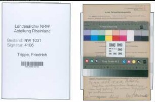 Entnazifizierung Friedrich Trippe , geb. 18.10.1878 (Polizeibeamter)