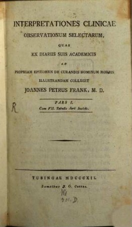 Interpretationes clinicae observationum selectarum