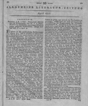 Deuber, F. A.: Philosophische Ansichten über die Weltgeschichte. 2. Aufl. Bamberg: Selbstverl. 1816