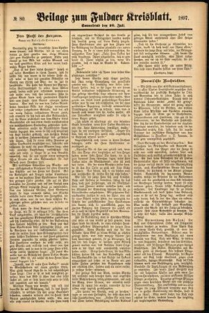 Zweite Ausgabe vom Samstag, den 10. Juli 1897.