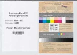 Entnazifizierung Theodor Gerhard Pieper , geb. 16.07.1900 (Arbeiter)