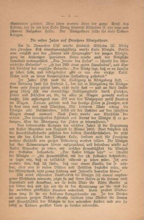 Die ersten Jahre auf Preußens Königsthron