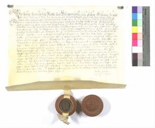 Propst Ludwig Anton von Ellwangen verleiht dem Georg Gentner 1/2 Zehnten zu Treppach und Fachsenfeld zu Lehen.