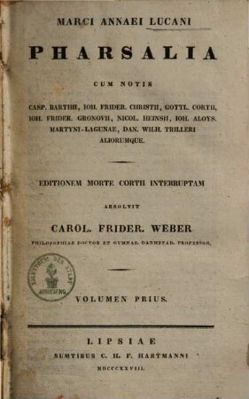 Marci Annaei Lucani Pharsalia, 1