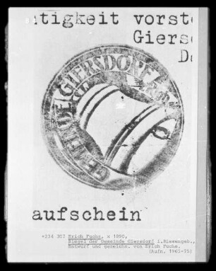Siegel der Gemeinde Giersdorf im Riesengebirge