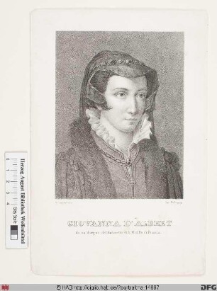 Bildnis Jeanne d'Albret, Königin von Navarra (reg. 1555-72)