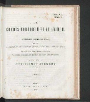 De Cordis Morborum Vi Ad Animum.
