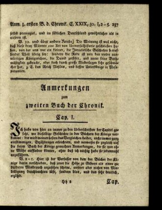 Anmerkungen zum zweiten Buch der Chronik.