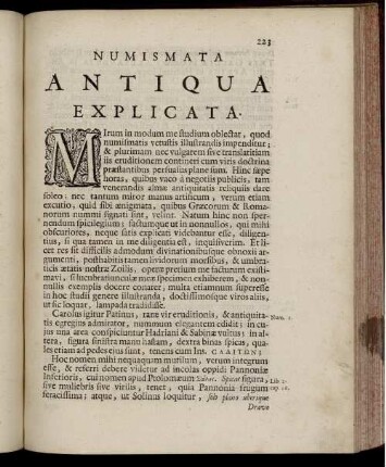 Numismata Antiqua Explicata.
