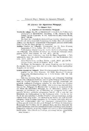 Literatur der allgemeinen Pädagogik