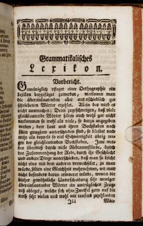 Grammatikalisches Lexikon.