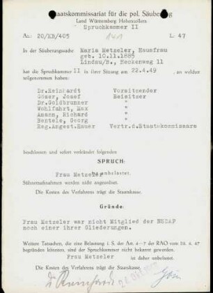 Metzeler, Maria