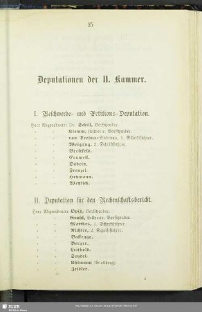 Deputationen der II. Kammer