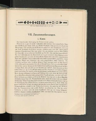VII. Zusammenfassungen.