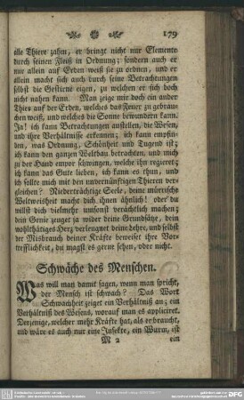 Schwäche des Menschen