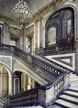 Appartement de la Reine — Escalier de la Reine & Escalier de marbre