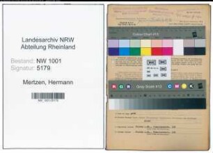 Entnazifizierung Hermann Mertzen, geb. 29.03.1894 (Kalkulator)