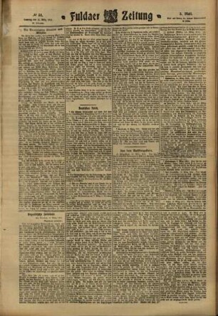 Dritte Ausgabe vom Samstag, den 11. März 1911.