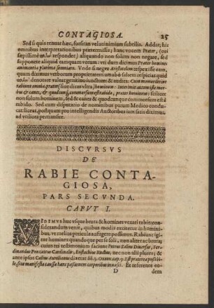Discursus De Rabie Contagiosa. Pars Secunda.